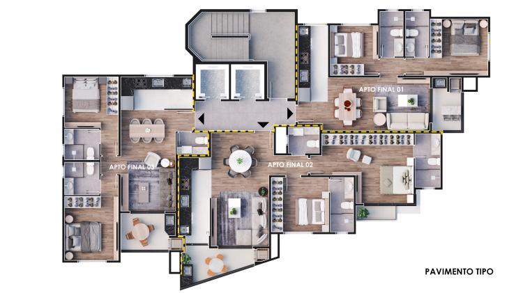 Ed.Ravena - Apto 59 m² área privativa 02 Dorm, 02 vagas de garagem coberta!